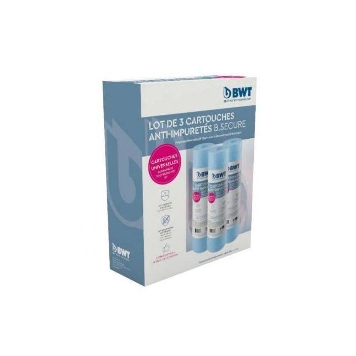 BWT BWT1712348835187 Paquete de 3 cartuchos B.SECURE compatibles con los 10 filtros