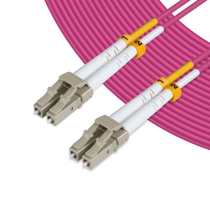 MicroConnect Optical Fibre Cable, LC-LC, Multimode, Duplex, OM4 (Erica Violet) 4m 1 MicroConnect Optical Fibre Cable, LC-LC, Multimode, Duplex, OM4 (Erica Violet) 4m 1