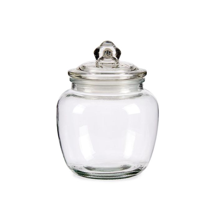 Vivalto Bote de Vidrio Hermético 1.4L con Tapa Plástica Transparente, 14.5x18x14.5 cm (Set de 12) 1