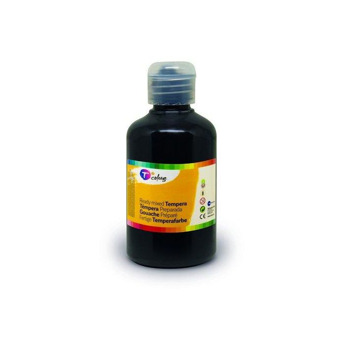 Tempera Tcolors Liquida 500 Ml (Botella) Negro