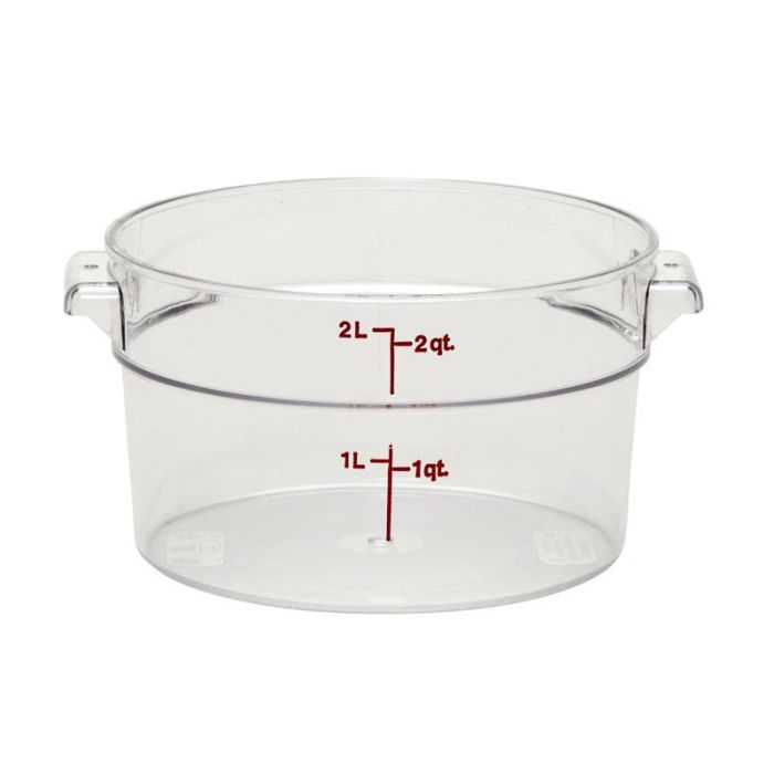 CAMBRO - RFSCW2-135 - Recipiente redondo 1,9 l - 20,8 x 20,8 cm - (Tapa no incluida) - Venta 1 unidad.