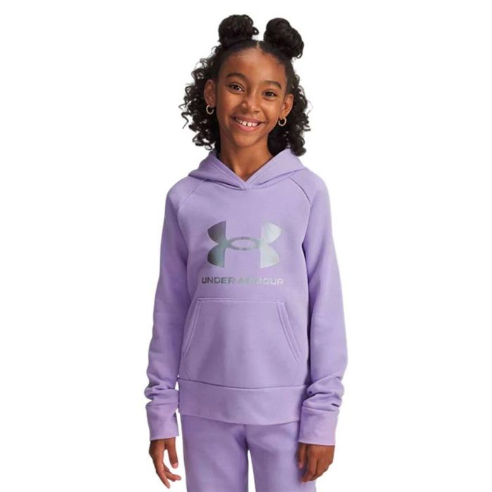 Sudadera con Capucha Niña Under Armour Rival Flc Shimmer Hdy Lavanda S 3