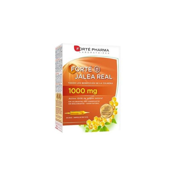 FORTE PHARMA Jalea Real 1000 mg, Fortalece y revitaliza el organismo, 20 ampollas