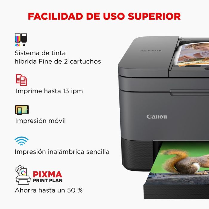 Canon PIXMA TS7450i Impresora Multifunción Inyección Tinta Color WiFi Dúplex A4 4800x1200 DPI Negro 3 Canon PIXMA TS7450i Impresora Multifunción Inyección Tinta Color WiFi Dúplex A4 4800x1200 DPI Negro 3
