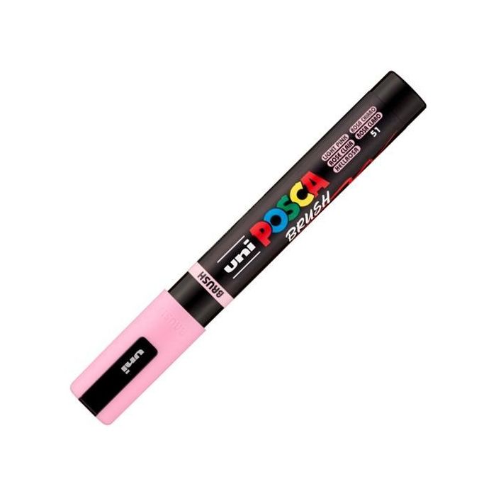 Posca Marcador Pc-5Br Brush Punta M Semiflexible Rosa Claro