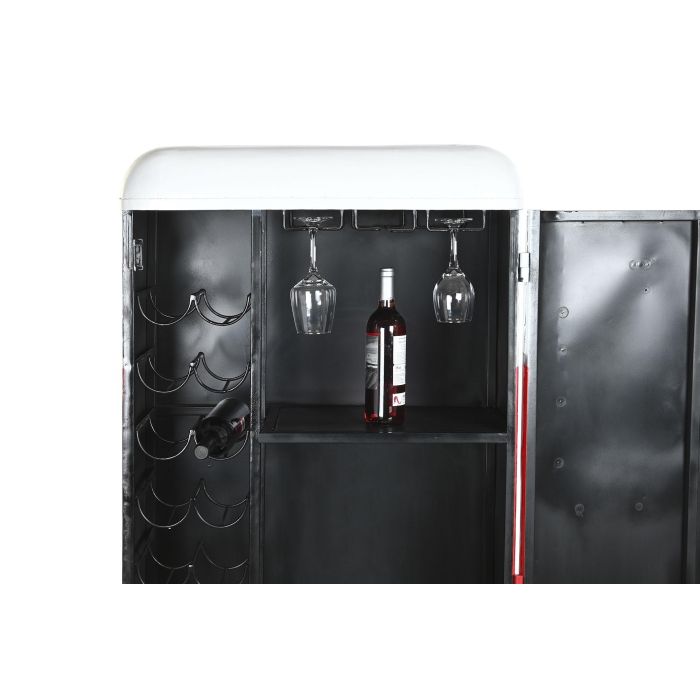 DKD Home Decor Botellero Vintage Rojo Blanco 44 x 151 x 70 cm 3