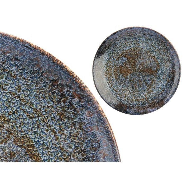 Plato Postre Porcelana 20 cm Oscuro Vessia (24 Unidades) 2 Plato Postre Porcelana 20 cm Oscuro Vessia (24 Unidades) 2
