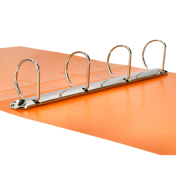 Liderpapel Carpeta 4 Anillas 40 mm Polipropileno DIN A4 Naranja Fluor Opaco 8