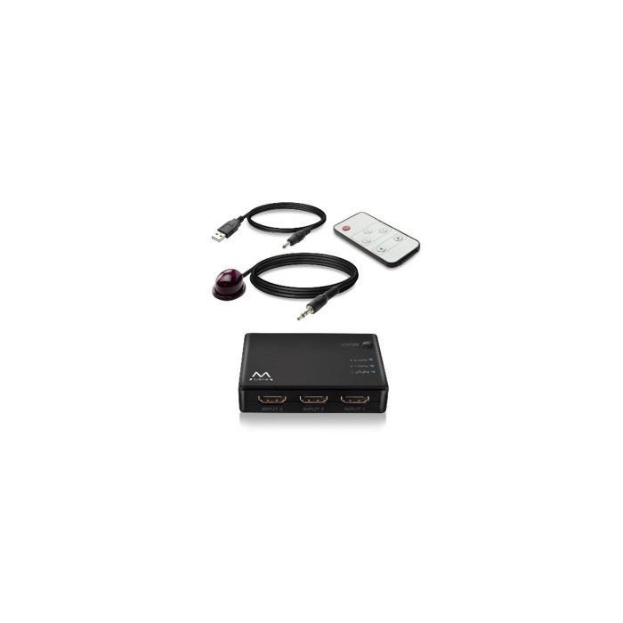Ewent Switch HDMI EW3730 4K 3x1 con mando a distancia, detección automática de entrada 2 Ewent Switch HDMI EW3730 4K 3x1 con mando a distancia, detección automática de entrada 2