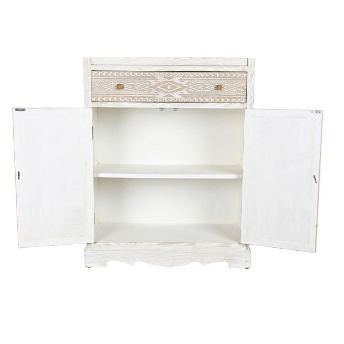 DKD Home Decor Armario Boho Abeto y Cristal, 4 Puertas, 2 Cajones, 2 Estanterías, Natural Blanco, 180x80x42 cm 6 DKD Home Decor Armario Boho Abeto y Cristal, 4 Puertas, 2 Cajones, 2 Estanterías, Natural Blanco, 180x80x42 cm 6