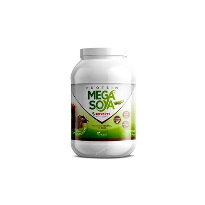 PLANTAPOL Protein Mega Soya: Proteína de Soja Aislada Sabor Chocolate 1Kg - Suplemento Vegano con Vitaminas y Enzimas Digestivas