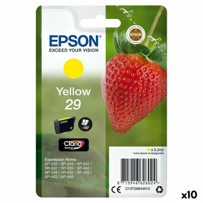 Cartucho de Tinta Original Epson XP 235 332 335 432 435 Amarillo (10 Unidades) Cartucho de Tinta Original Epson XP 235 332 335 432 435 Amarillo (10 Unidades)