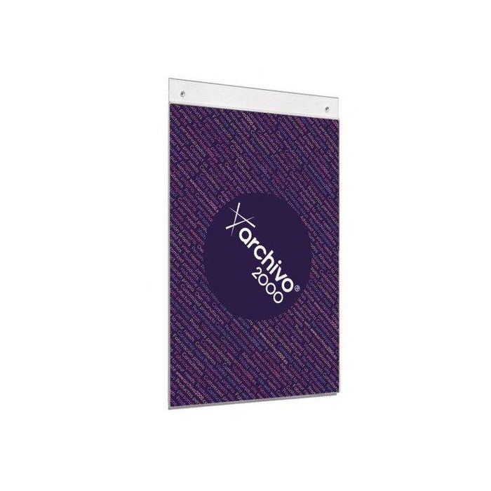 Expositor Mural A5 Vertical Cristal Con Taladros