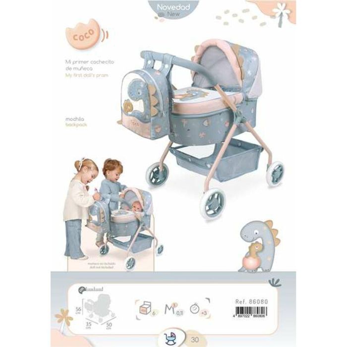 Mi primer coche de muñeca coco con mochila para muñecas de hasta 42 cm.35x50x56 cm 2