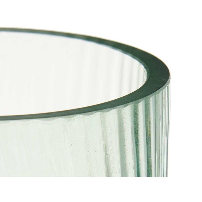 Jarrón Raya 1 Cuerpo Verde Giftdecor 10.5x17.5x10.5 cm Cristal (8 Unidades) 3