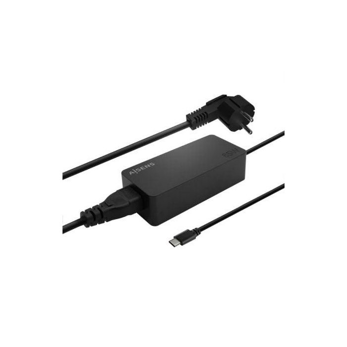 Aisens Cargador USB-C 65W PD3.0 con Cable 1.8M, Negro 1 Aisens Cargador USB-C 65W PD3.0 con Cable 1.8M, Negro 1
