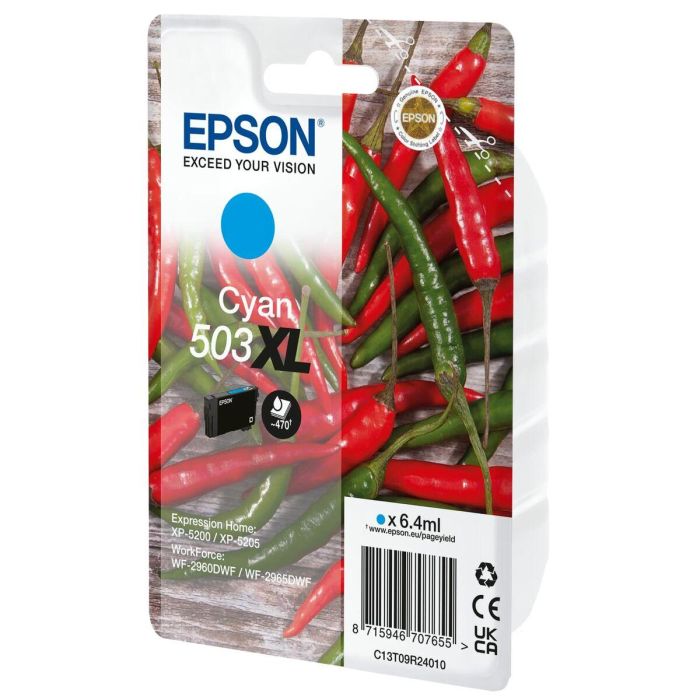 EPSON Tinta cian 503XL Pimientos 1 EPSON Tinta cian 503XL Pimientos 1