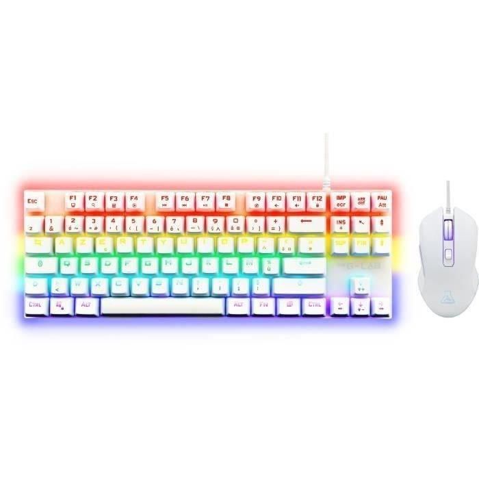 The G-Lab TGL3760162067224 Combo Teclado Mecánico Gaming TKL + Ratón Mercury W Blanco The G-Lab TGL3760162067224 Combo Teclado Mecánico Gaming TKL + Ratón Mercury W Blanco