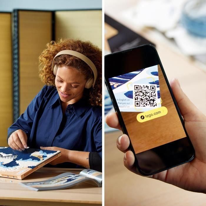 LEGO 31208 Art Hokusai - La Gran Ola, Decoración de Pared Japonesa para Adultos, Set de Construcción Creativo 4 LEGO 31208 Art Hokusai - La Gran Ola, Decoración de Pared Japonesa para Adultos, Set de Construcción Creativo 4