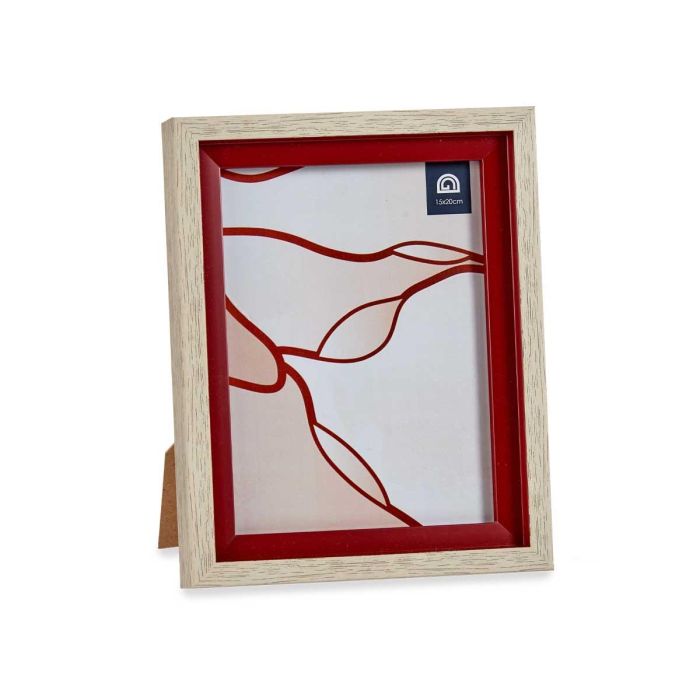 Portafoto Natural Borde Rojo 15x20 cm - Giftdecor (24 Unidades) 1