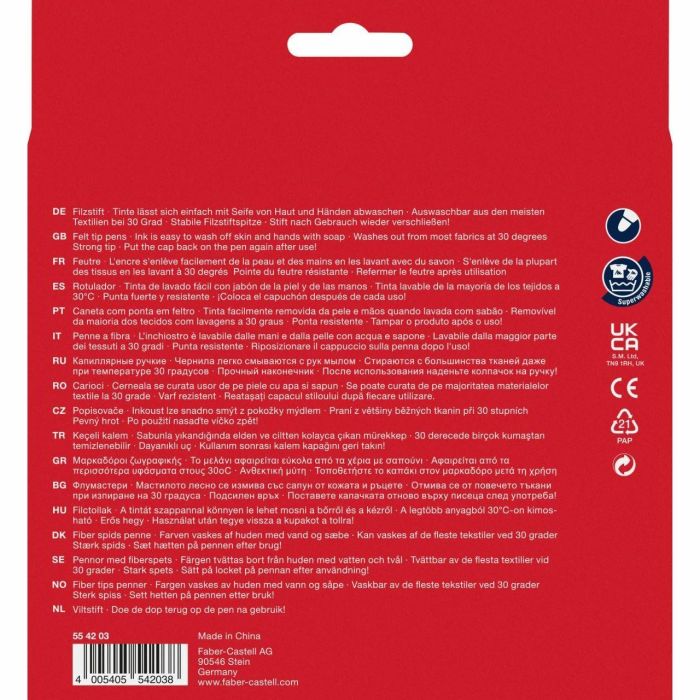 FABER-CASTELL Filzstift Castle 36er Kartonetui 1 FABER-CASTELL Filzstift Castle 36er Kartonetui 1