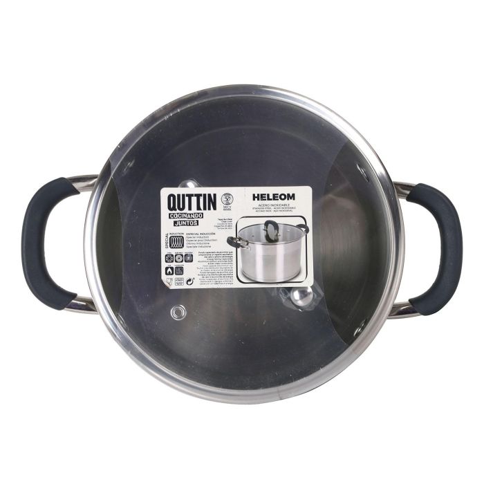 Quttin Cacerola de Acero Inoxidable 18 cm 1.7L con Tapa (6 Unidades) 3