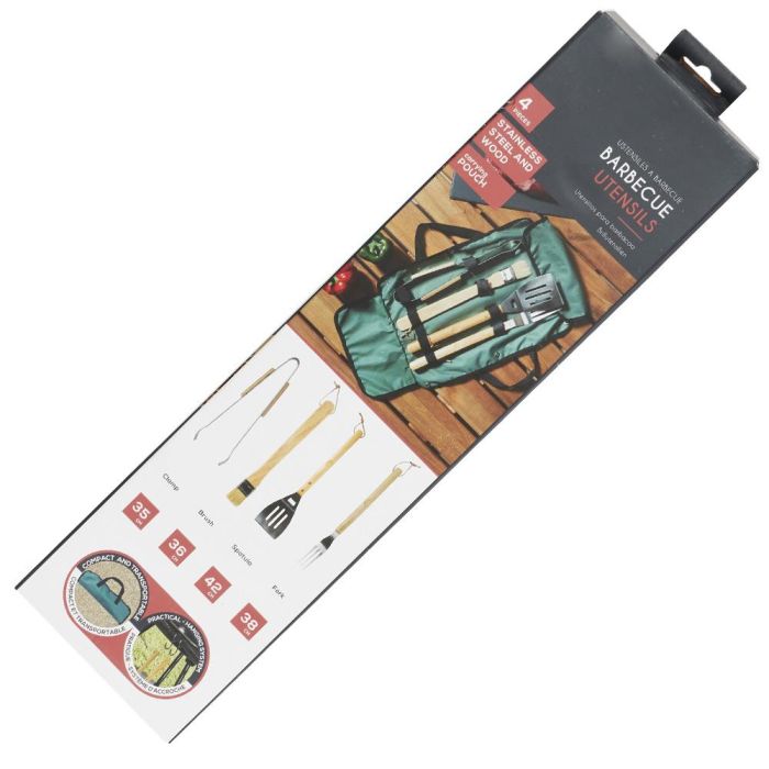 Cook Concept Juego De 4 Utensilios Barbacoa en Acero Inoxidable 2 Cook Concept Juego De 4 Utensilios Barbacoa en Acero Inoxidable 2