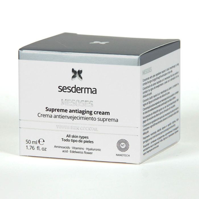 Sesderma MESOSES Crema Antienvejecimiento Suprema, Antiarrugas Facial, Reafirmante e Hidratante con Efecto Tensor 50 ml 1