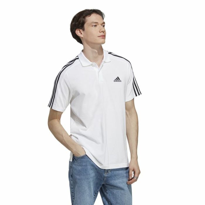Polo de Manga Corta Hombre Adidas Essentials Blanco XL 3 Polo de Manga Corta Hombre Adidas Essentials Blanco XL 3