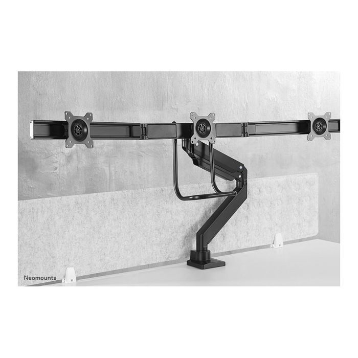 Neomounts NM-D775DX3BLACK Brazo para 3 Monitores de 17" a 27" con Resorte de Gas, Montaje de Escritorio, Negro 6