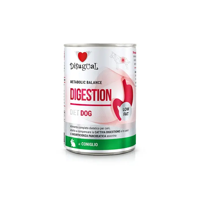 Disugual Diet Dog Digestion Low Fat Conejo 6x400 gr