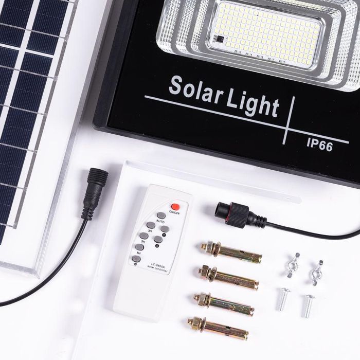 Proyector LED Solar 65W 6500K Panel: 6V/8W Batería: 3,2V/5000MaH Control Remoto [HO-SOLARFL-65W-01] 5
