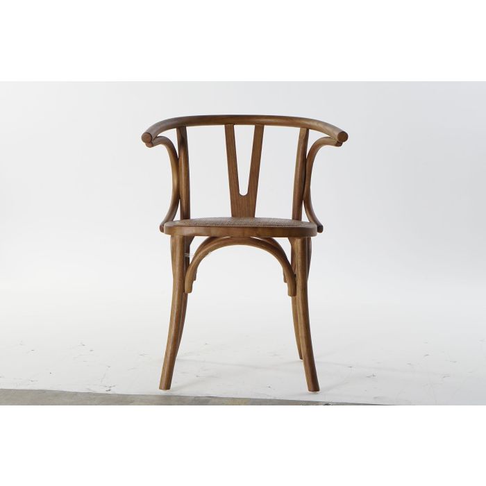 DKD Home Decor Silla Horeca Rustic fuyang Horeca cottage Olmo Ratan Marron 56 x 50 x 76 cm (2 Unidades) 4