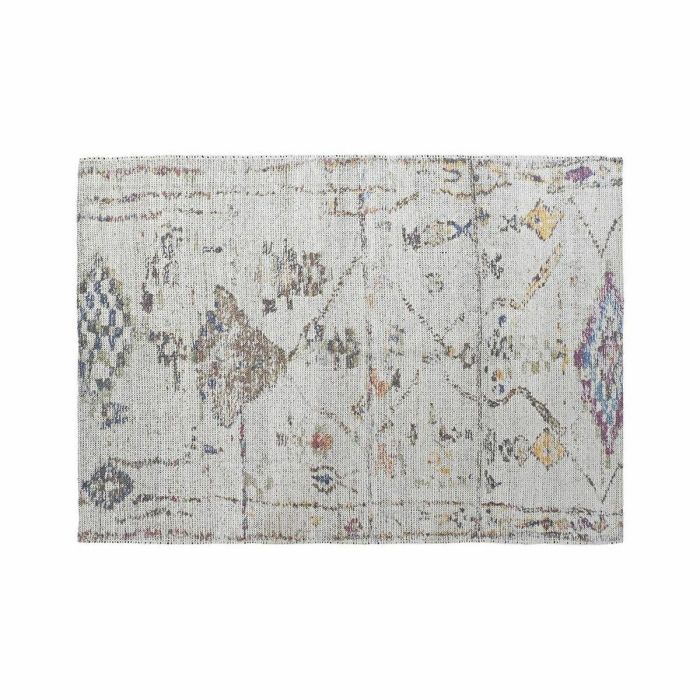 DKD Home Decor Alfombra Rectangular de Estilo Árabe Poliéster Blanco 180x120 cm, 0.75 cm Grosor, Lavable a Máquina, 1200 gsm DKD Home Decor Alfombra Rectangular de Estilo Árabe Poliéster Blanco 180x120 cm, 0.75 cm Grosor, Lavable a Máquina, 1200 gsm