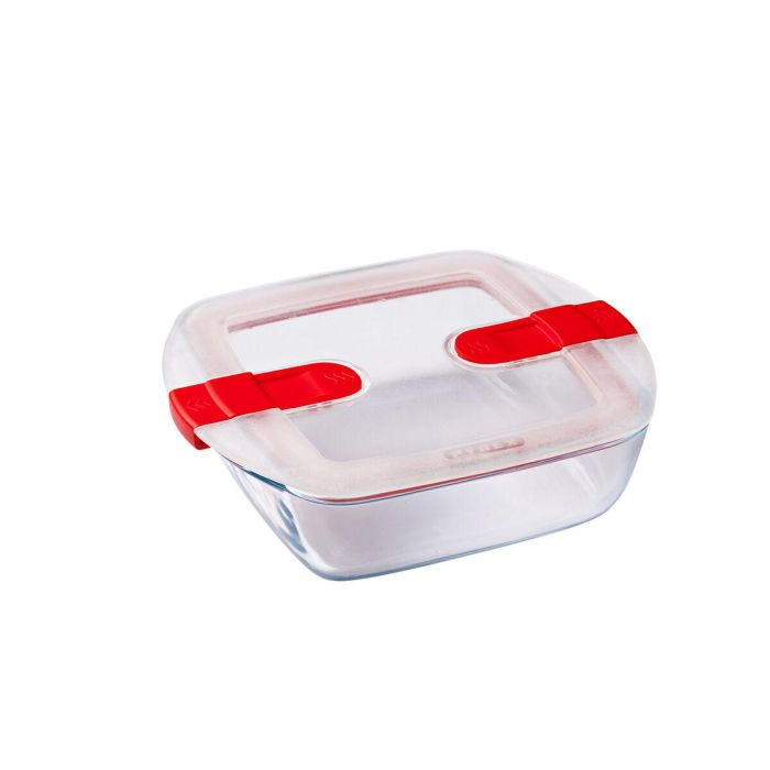 Pyrex Cook & Heat - Recipiente Cuadrado de Vidrio Borosilicato con Tapa para Horno, Microondas y Congelador - 20x17 cm 4 Pyrex Cook & Heat - Recipiente Cuadrado de Vidrio Borosilicato con Tapa para Horno, Microondas y Congelador - 20x17 cm 4