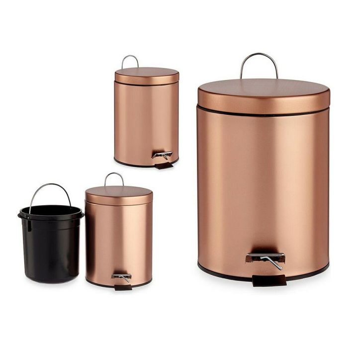 Papelera con Pedal Berilo B0988A 5L Cobre 5 L 1 Papelera con Pedal Berilo B0988A 5L Cobre 5 L 1