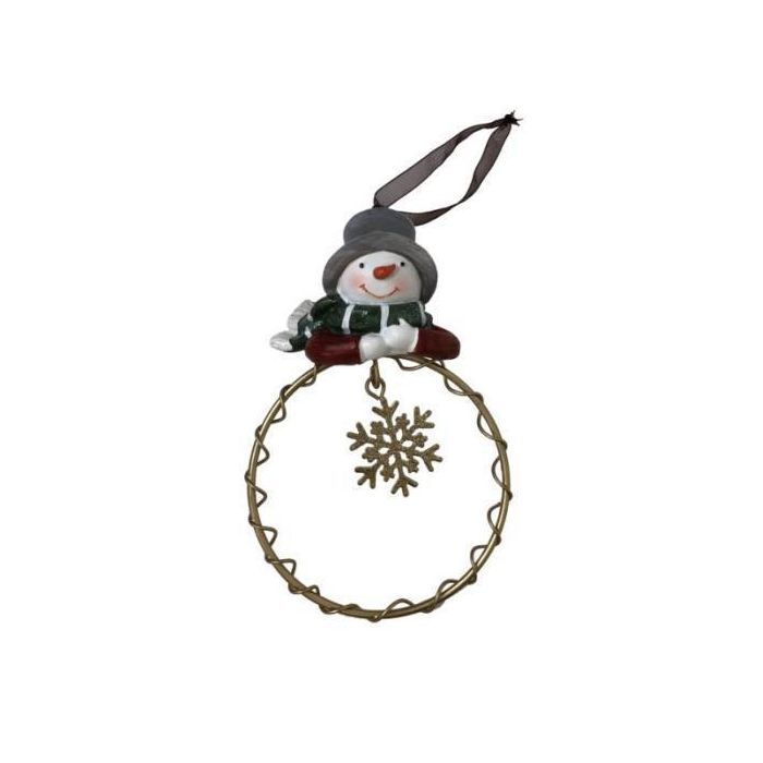 DKD Home Decor Figuras Navideñas Tradicionales de Resina, Decoración para Navidad 3x13.5x9 cm - Pack 6 Unidades Modelos Surtidos
