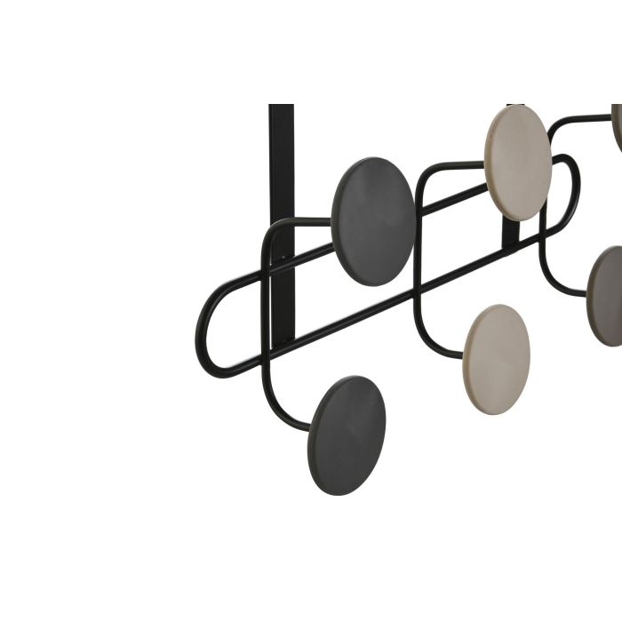 DKD Home Decor Perchero Básicos Multicolor Metal y ABS 8 x 32 x 30 cm (4 Unidades) 1