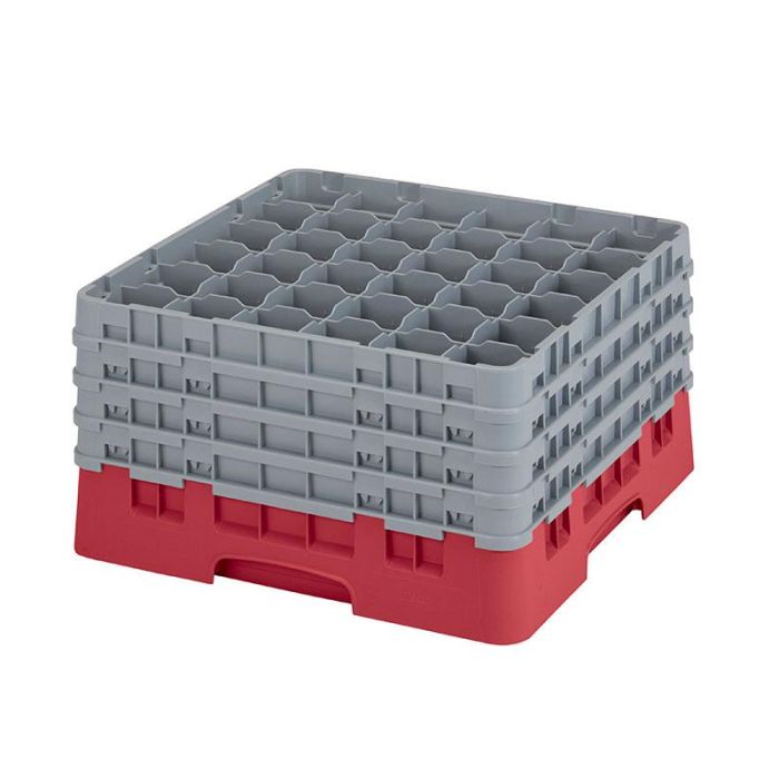 CAMBRO - 36S900-416 - Cesta de lavado 36 comp. 4 alturas - 7,2 cm Ø máx. - alt. máx. 24,1 cm - 50 x 50 x 26,7 cm - Arándano