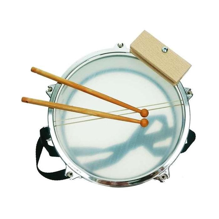 Reig Tambor Palillero Metalizado en Bolsa 25 cm Diámetro Plástico 6