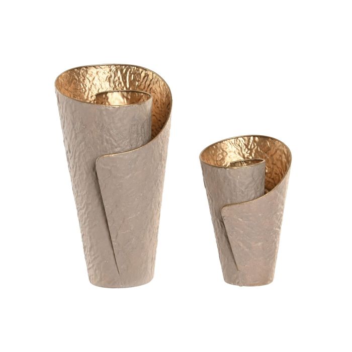 Jarron Glam DKD Home Decor Beige Dorado 29 x 54 x 26 cm Set de 2 (2 Unidades) 0 Jarron Glam DKD Home Decor Beige Dorado 29 x 54 x 26 cm Set de 2 (2 Unidades) 0
