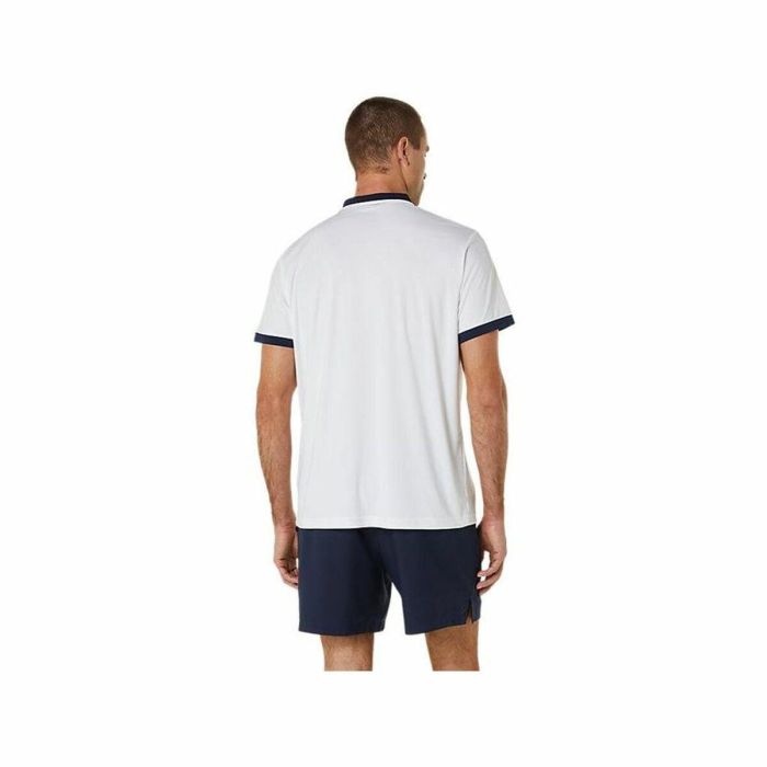 Polo de Manga Corta Hombre Asics Court Blanco 4