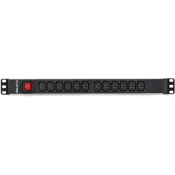 Salicru SPS 12F PDU Unidad Distribución Energía 12 Tomas C13/C14 Negro Aluminio Rack 1U