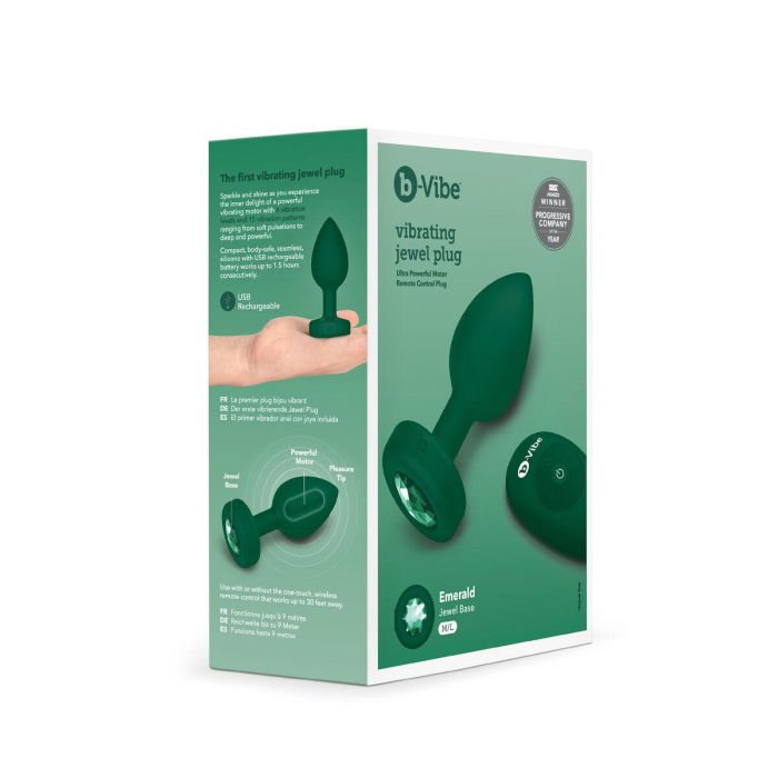 Plug Anal B-Vibe Vibrating Jewel Verde M/L