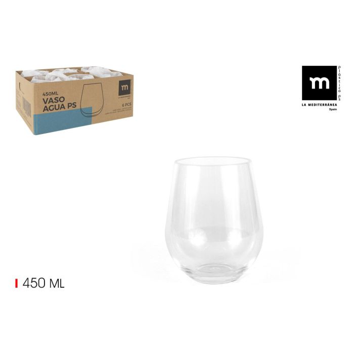 Vaso de agua 450 ml La Mediterranea (24 Unidades) Vaso de agua 450 ml La Mediterranea (24 Unidades)