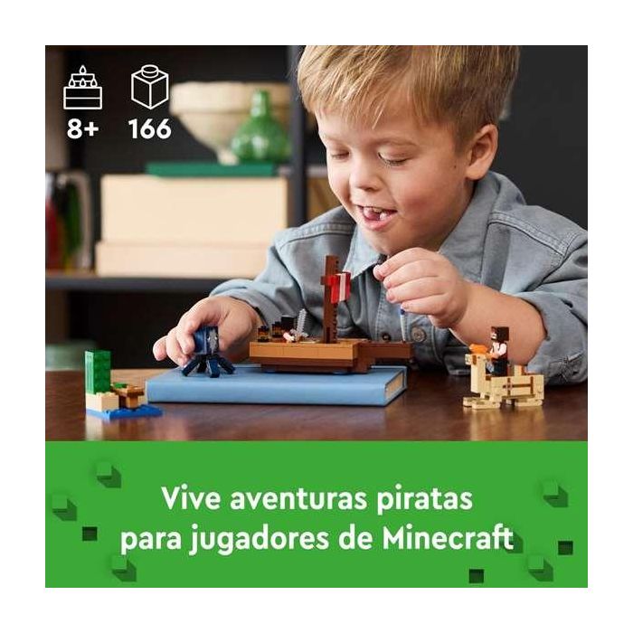Juego de construccion el viaje en el barco pirata lego minecraft 2 Juego de construccion el viaje en el barco pirata lego minecraft 2