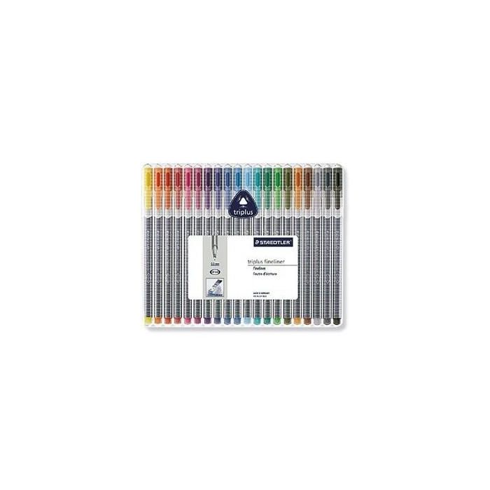 Staedtler Rotulador Triplus Color Punta Fibra 1.6mm 323 Estuche 20 Unidades Colores Surtidos Tinta Antisecado