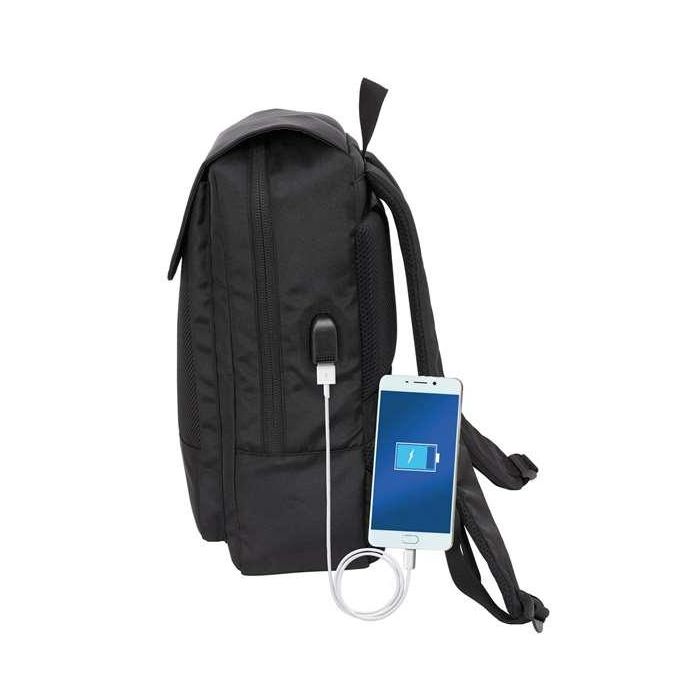 Mochila con solapa portatil 13,3''+usb real madrid premium 29x39x12 cm 2