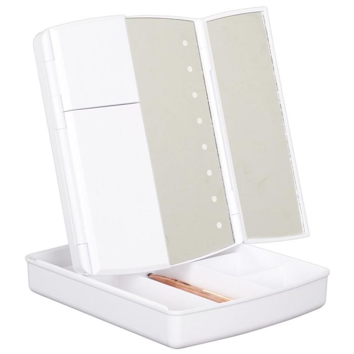 Cosmetic Club Espejo Led con Almacenamiento para Cosméticos, 24x19x6 cm 4