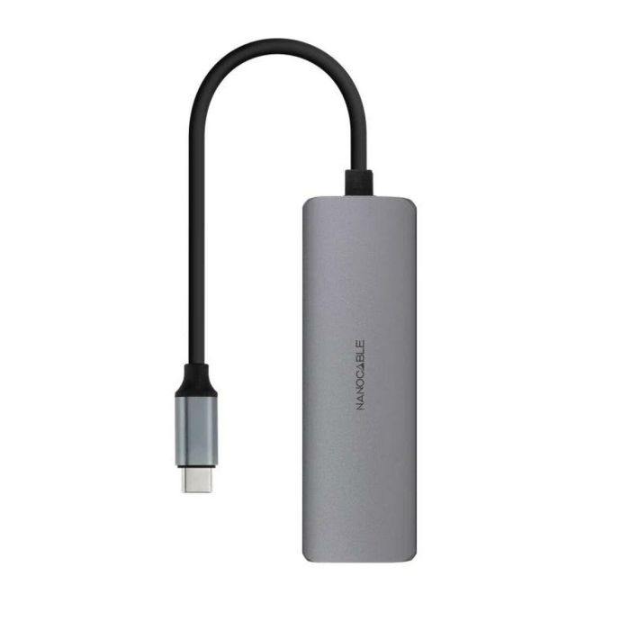 Coolbox Adaptador USB-C 3.1 a RJ45 Gigabit Ethernet con PD 100W para MacBook, iPad Pro, Dell XPS, Samsung Galaxy Gris 18cm 11